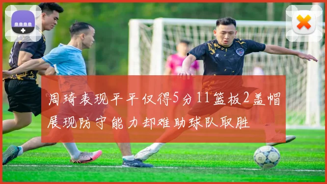 周琦表现平平仅得5分11篮板2盖帽展现防守能力却难助球队取胜